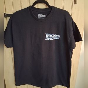 Back to the Future Black T-Shirt, Mens Size XL